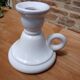 2 handmade ceramic candle holders