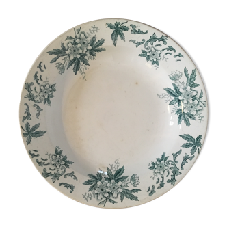 Plat creux de présentation collection "Anemone" porcelaine Saint Amand