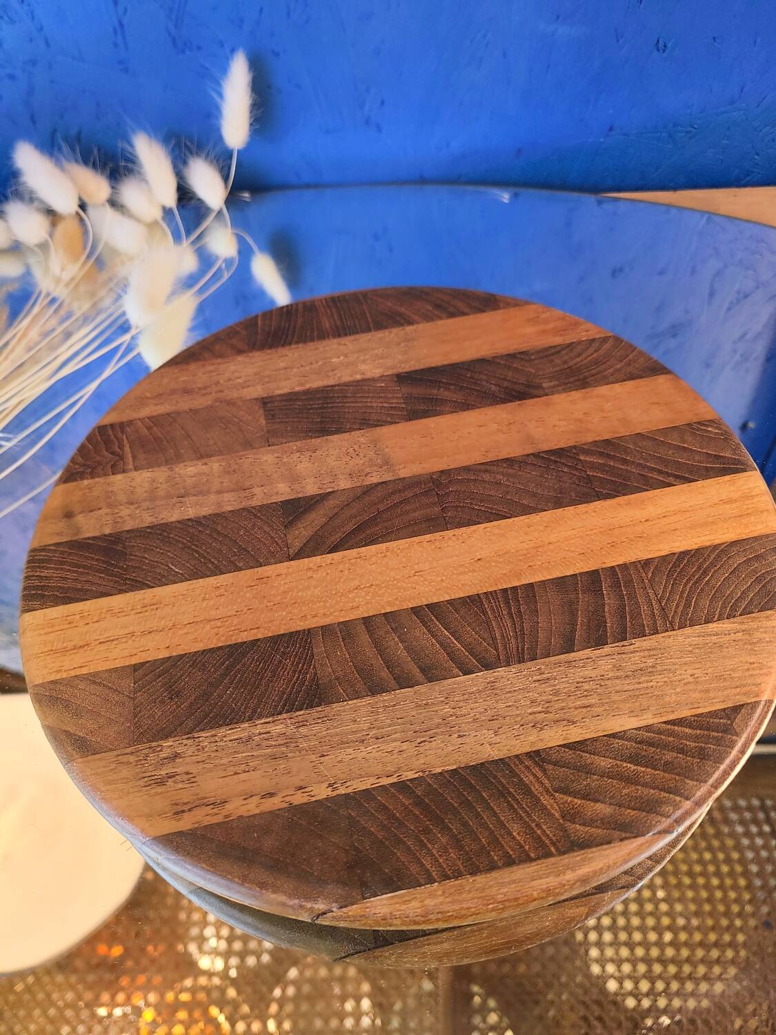 Vintage trivet in olive wood