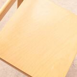 Stackable chair in curved wood from the 70s, beech stain