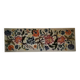 1970s wall tapestry with large multicoloured flowers