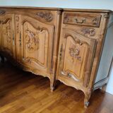 4-door buffet in solid walnut