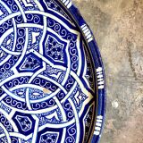 Blue glazed ceramic bowl