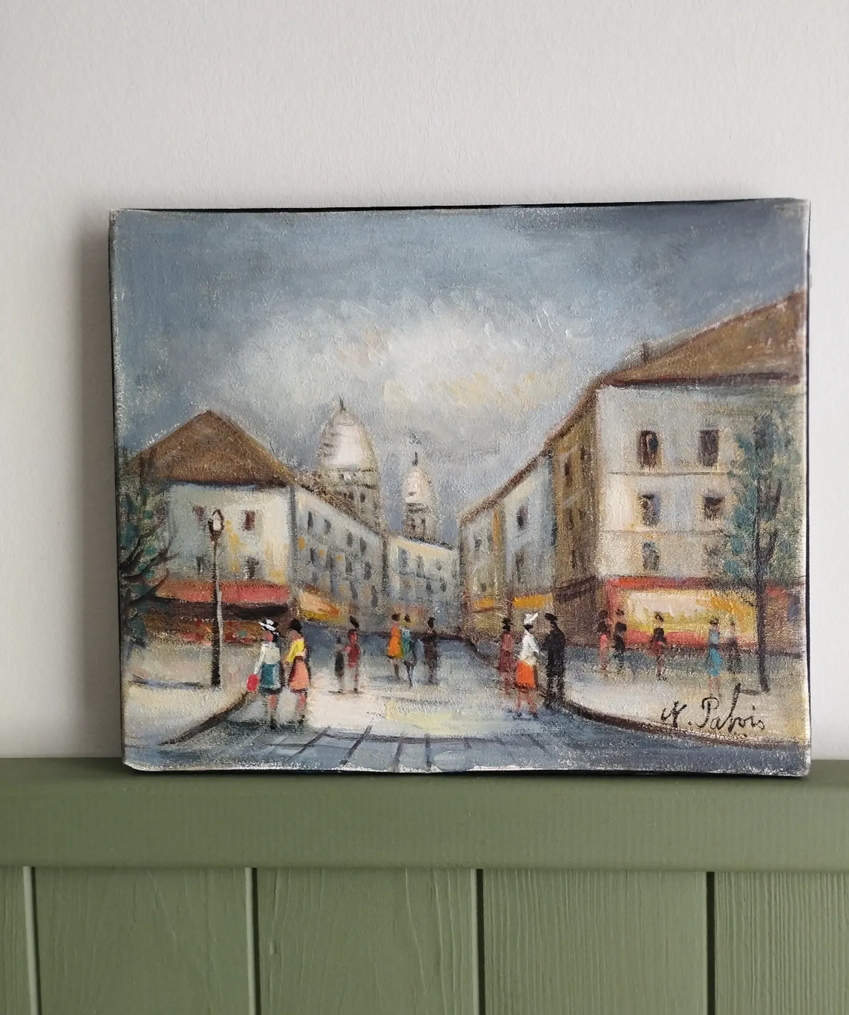Michel Pabois - Montmartre before the storm - Oil on canvas signed.