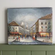Michel Pabois - Montmartre before the storm - Oil on canvas signed.