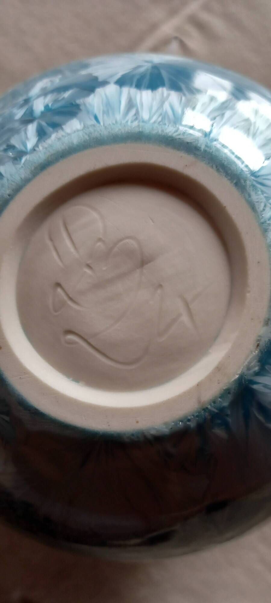 Vase Hélène LAIZÉ Saint-Cyr-Sur-Loire H.L.Z. – Blue crystalline stoneware