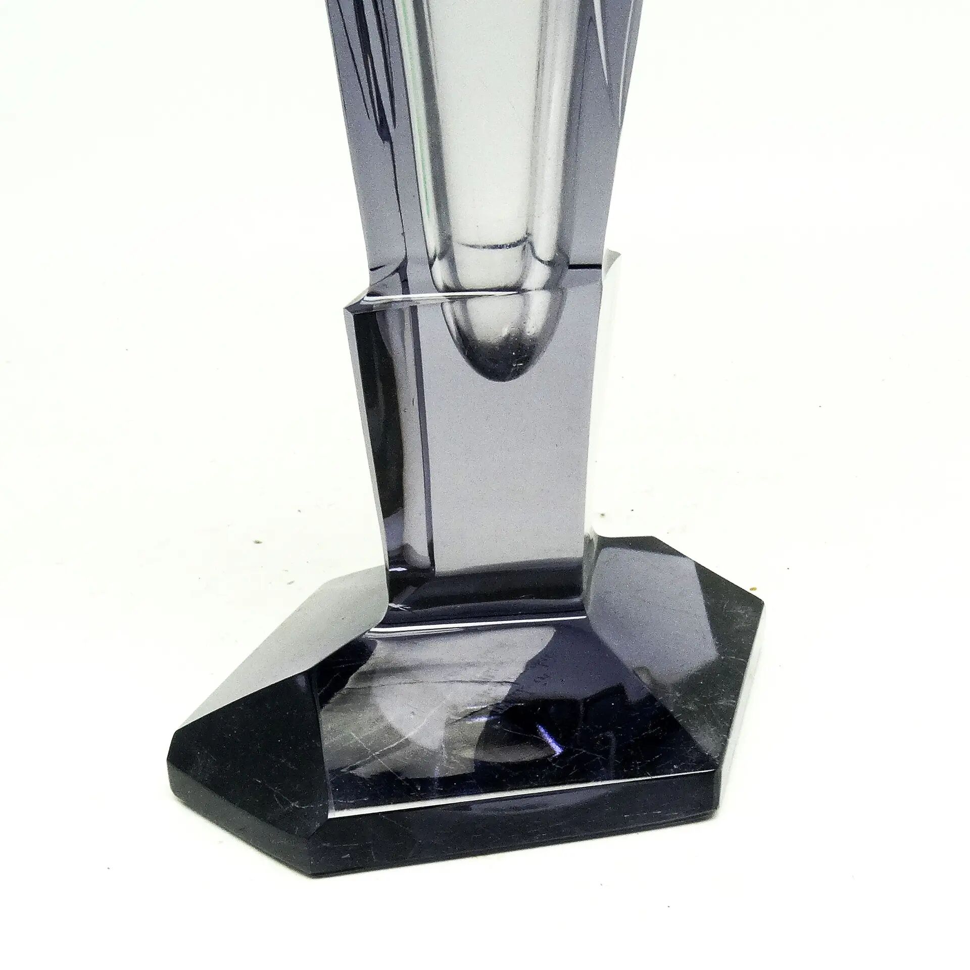Art Deco vase, crystal, Moser, Czechoslovakia, 1930s