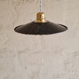 Black enamelled pendant lamp 1950