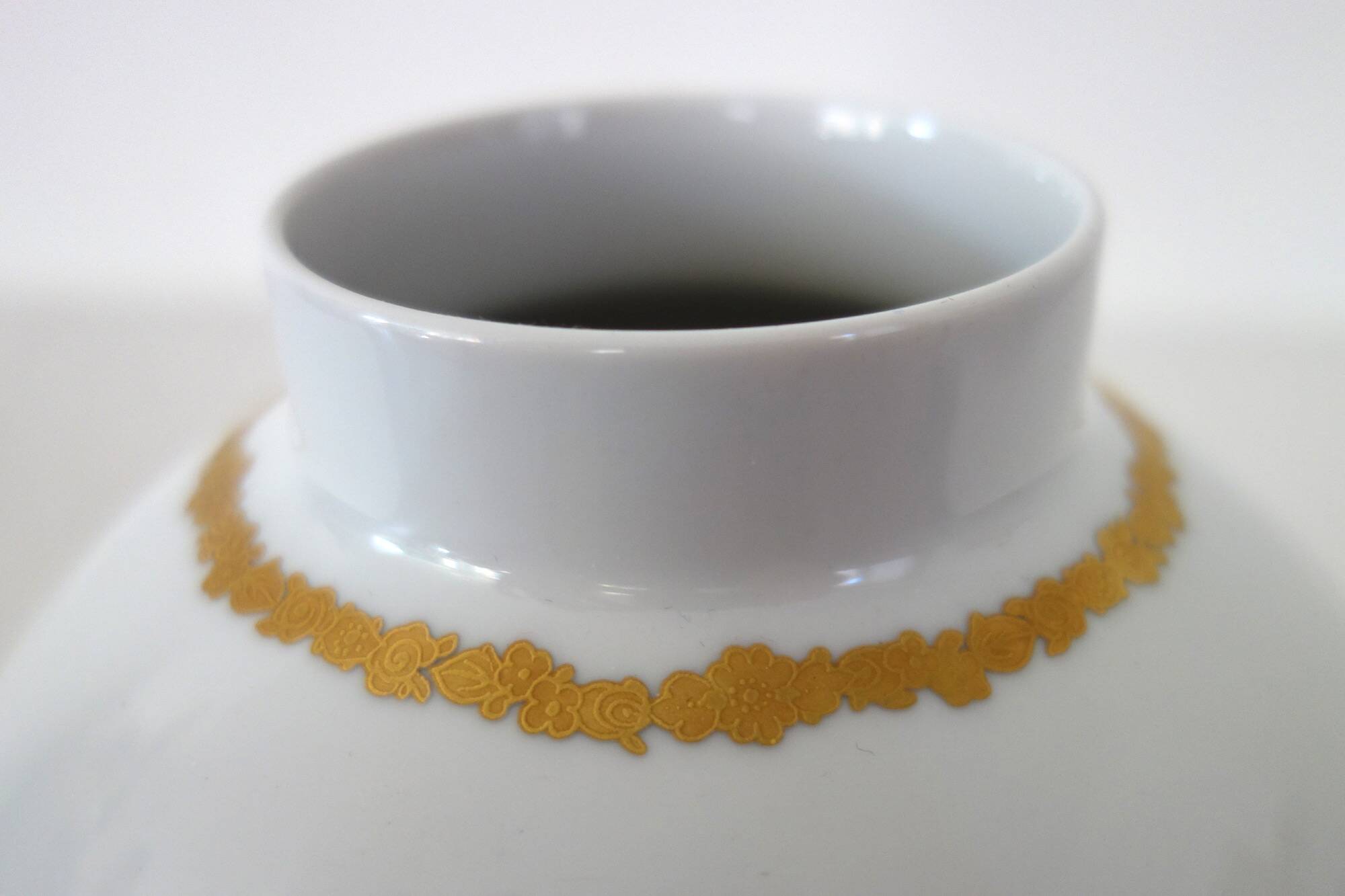 White porcelain vase with Kaiser decoration, West Germany, 1970s