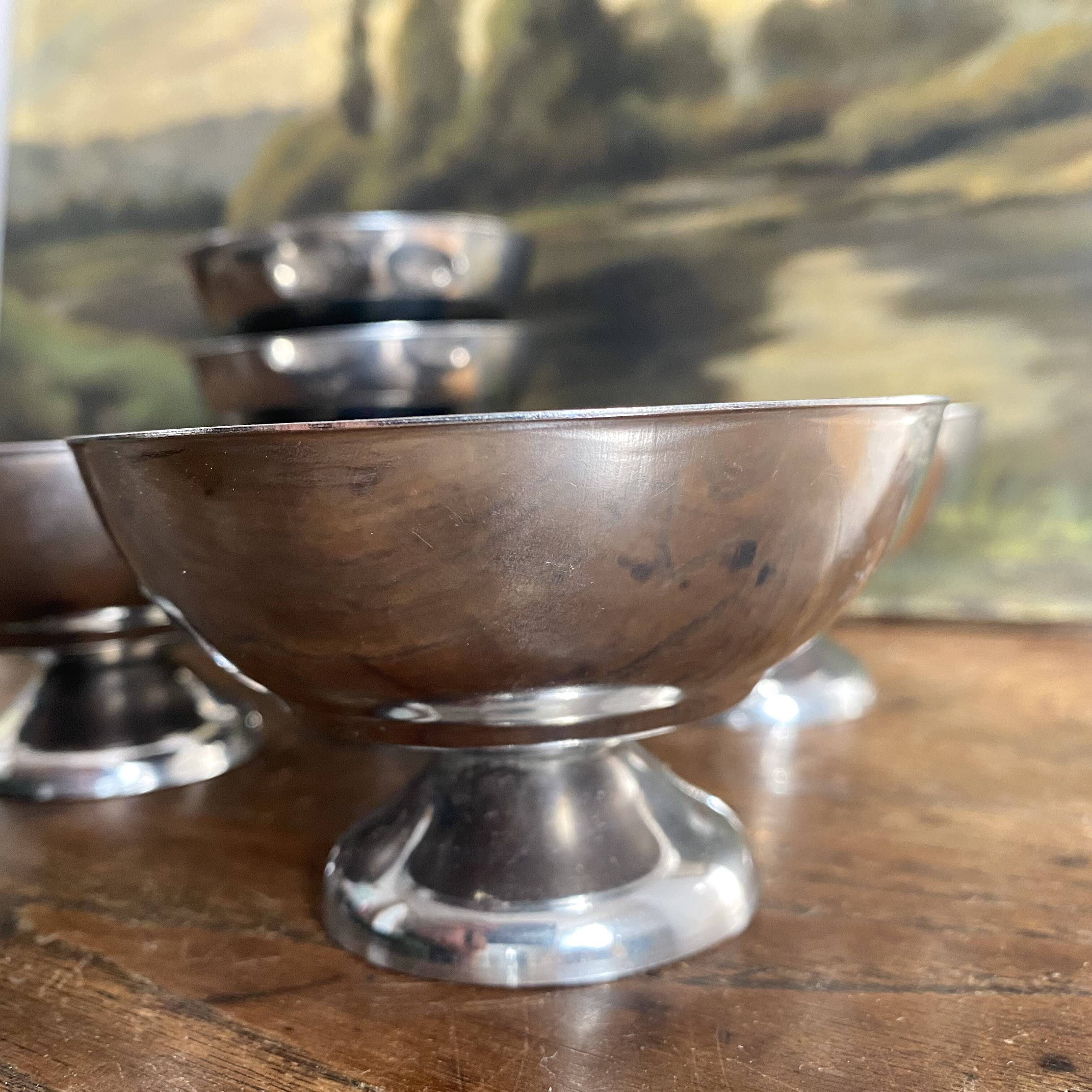Vintage stainless steel cups from France