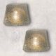 Mid Century Bubble Hustadt Appliques en verre cristal Ensemble de 2