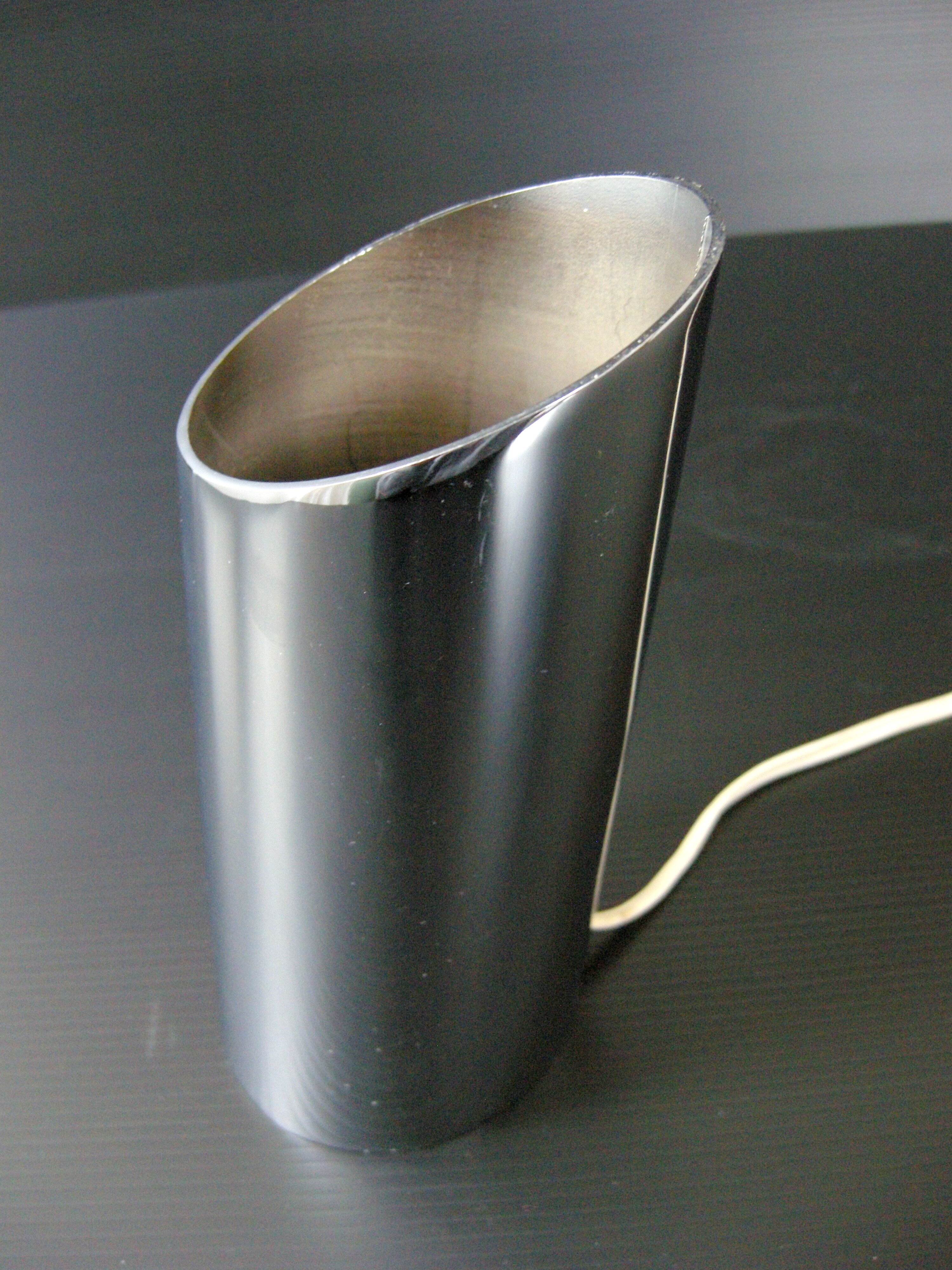 Vintage inclined cylinder lamp 1970 space age