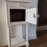 Farrow & Ball white painted high bedside table