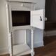 Farrow & Ball white painted high bedside table