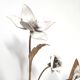 Applique fleurs métal blanc et doré Masca Italie