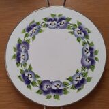 Plat à gâteau violettes pensées