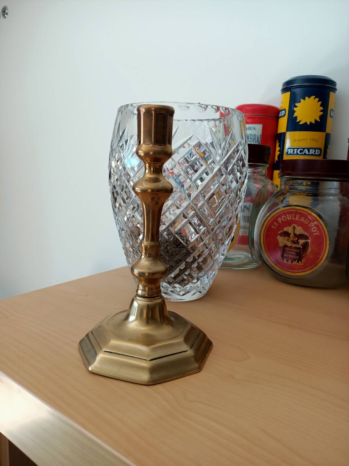 Gilded bronze candle holder