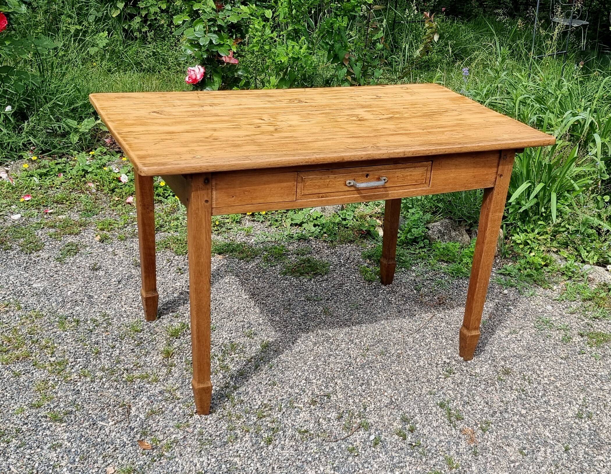 Beech and fir wood table