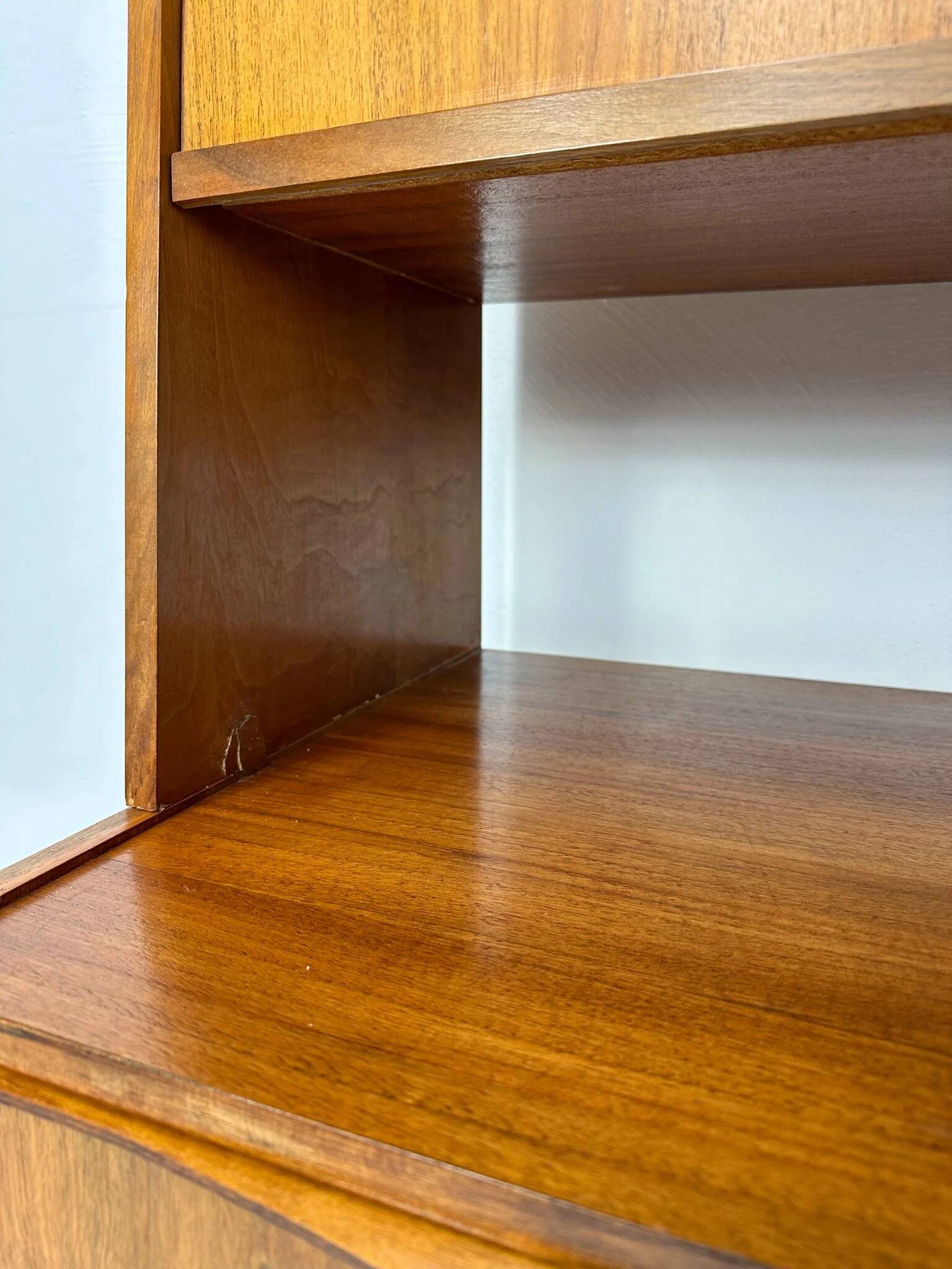 Secrétaire en noyer par Franz Ehrlich pour Hellerau, années 1950