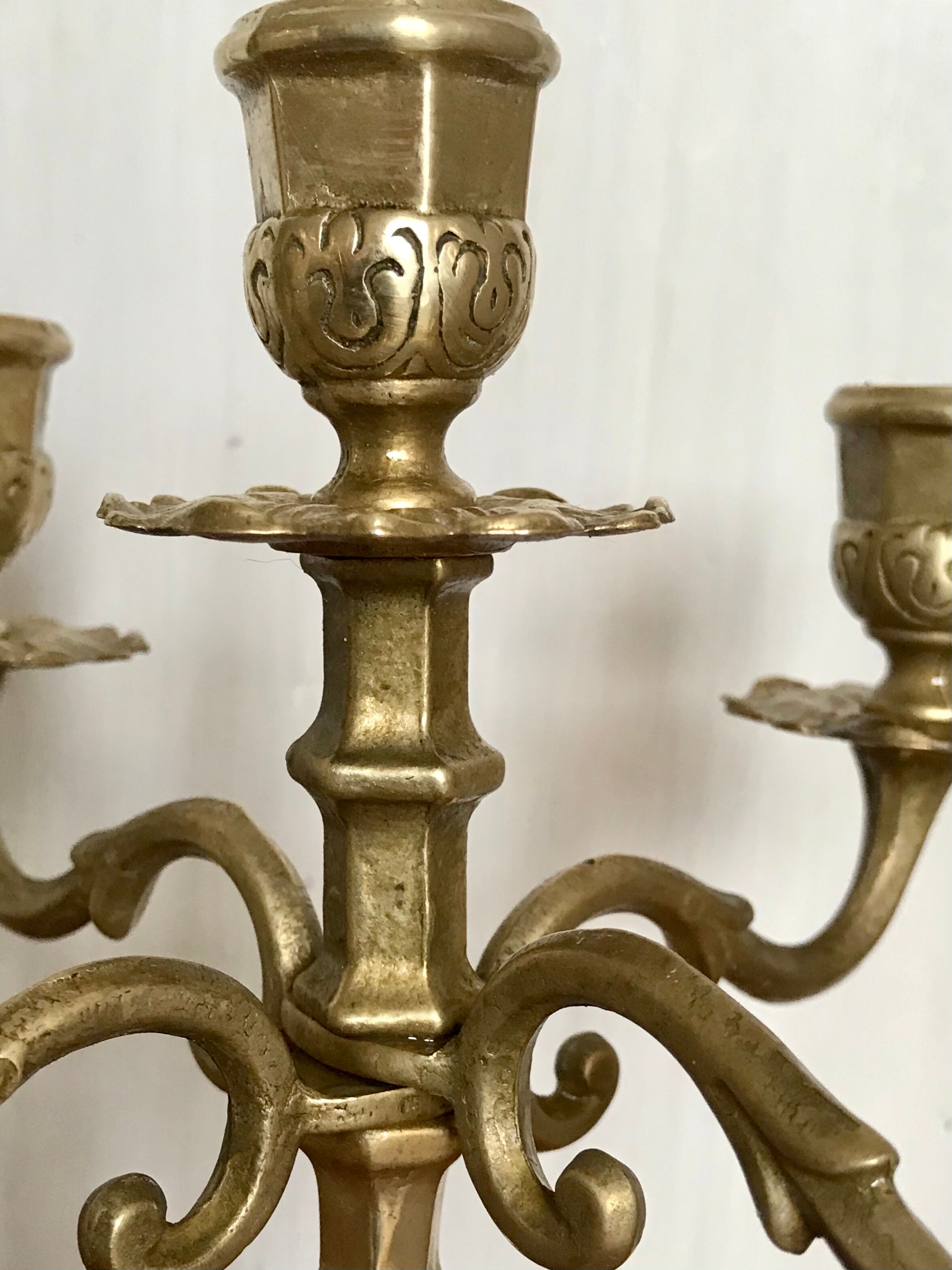 Golden bronze chandelier