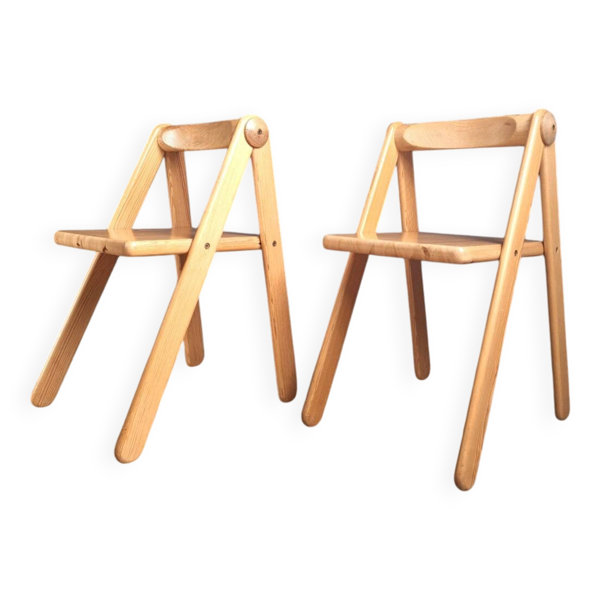 Pair of Pierre Grosjean chairs, vintage seating furniture