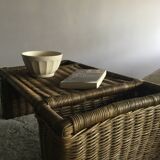 Wicker serving tray