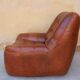 Brown vintage leather armchair