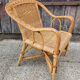 Colonial lounge armchair in rattan and bamboo, vintage, 60s