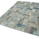 Handwoven turkish contemporary 178 cm x 235 cm blue patchwork carpet