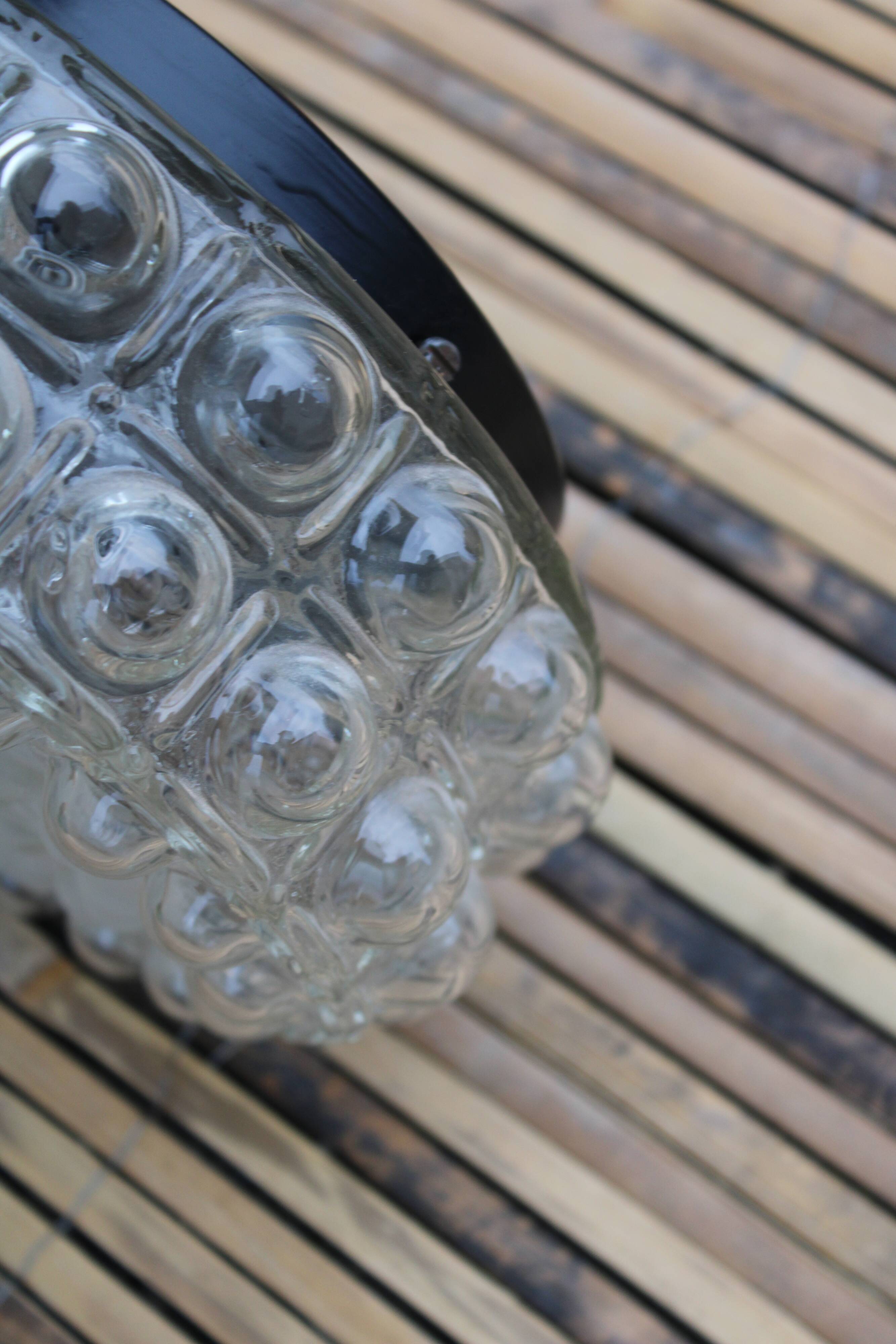 Moulded glass ceiling light