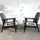 "Leaves" grey 60s vintage armchair