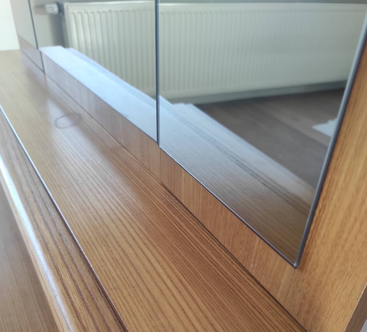 Vintage chest of drawers with triptych mirror, 60's