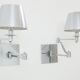 Paire d’appliques ajustables Maison Charles acier brossé vers 1960