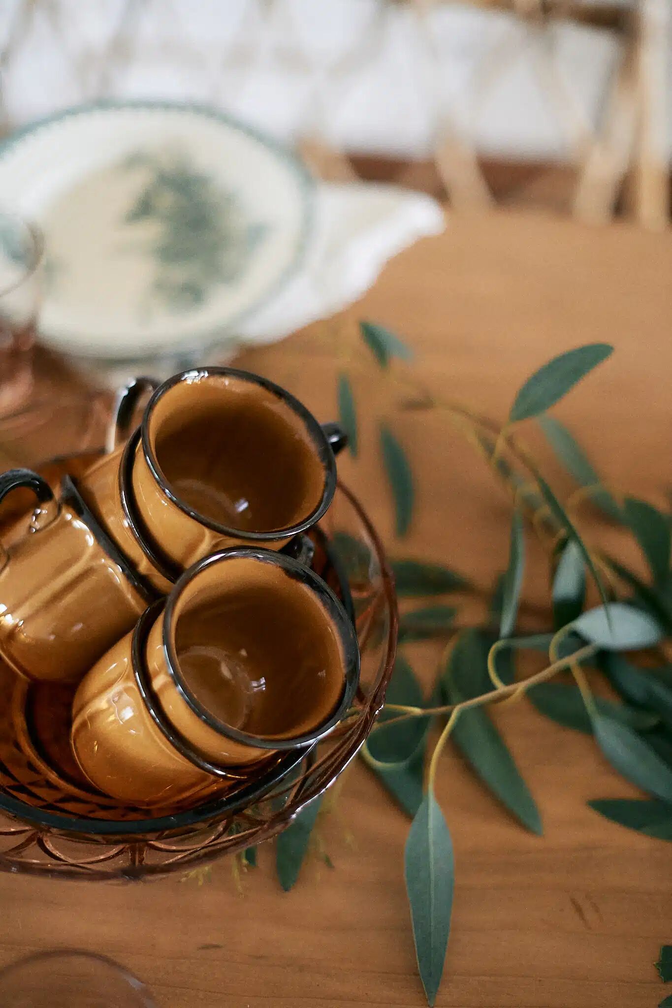 Set of 5 camel coffee cups "Arum"