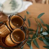 Set of 5 camel coffee cups "Arum"