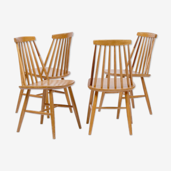 Série de 4 chaises milieu de siècle