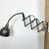 Grey Industrial Scissor Wall Lamp from Elektroinstala, 1960s