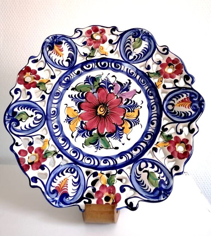 Dish in openwork earthenware Portugal