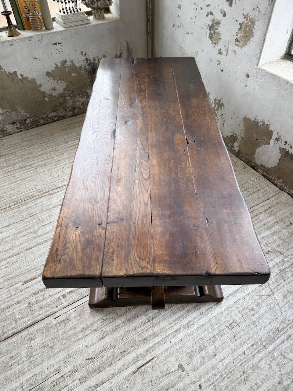 Table de monastère XXL en chêne, 19ème s.