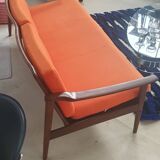 Scandinavian 3-seater teak bench