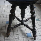 Napoleon III piano stool wood blackened