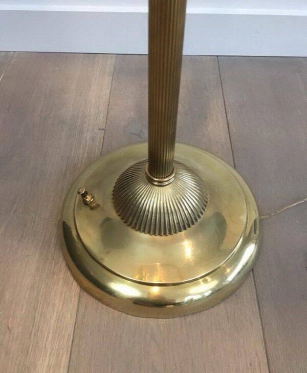 Lampadaire de parquet en laiton Maison Jansen