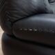 Pair of Mobil Girgi Sapporo armchairs black leather Italy 1970s