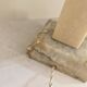 Alabaster lamp, 2M braided fabric cable, cotton shade
