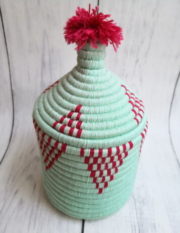 Mint woven basket