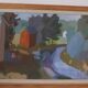 Original Swedish Oil on Panel – “House and Stream” by Pelle Nilsson, Dated