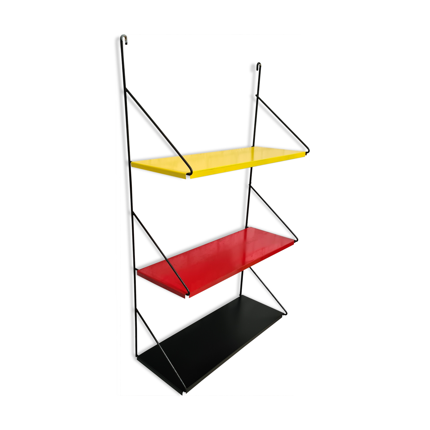 Scandinavian wall shelf tomado style 1950. Trace of normal wear and tear product of epoque. 48x 75x16