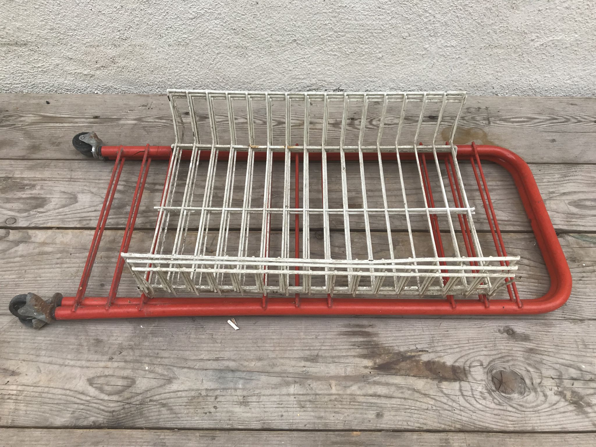 Étagère 3 bacs en metal blanc démontable vintage années 70