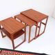 Nest tables in 1960s style, in gel-stained teak.
