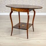 Antique Inlaid Rosewood Tea Table, 1890s